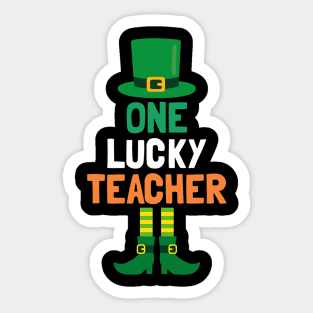 One Lucky Teacher  St Patricks Day Teaching Sticker